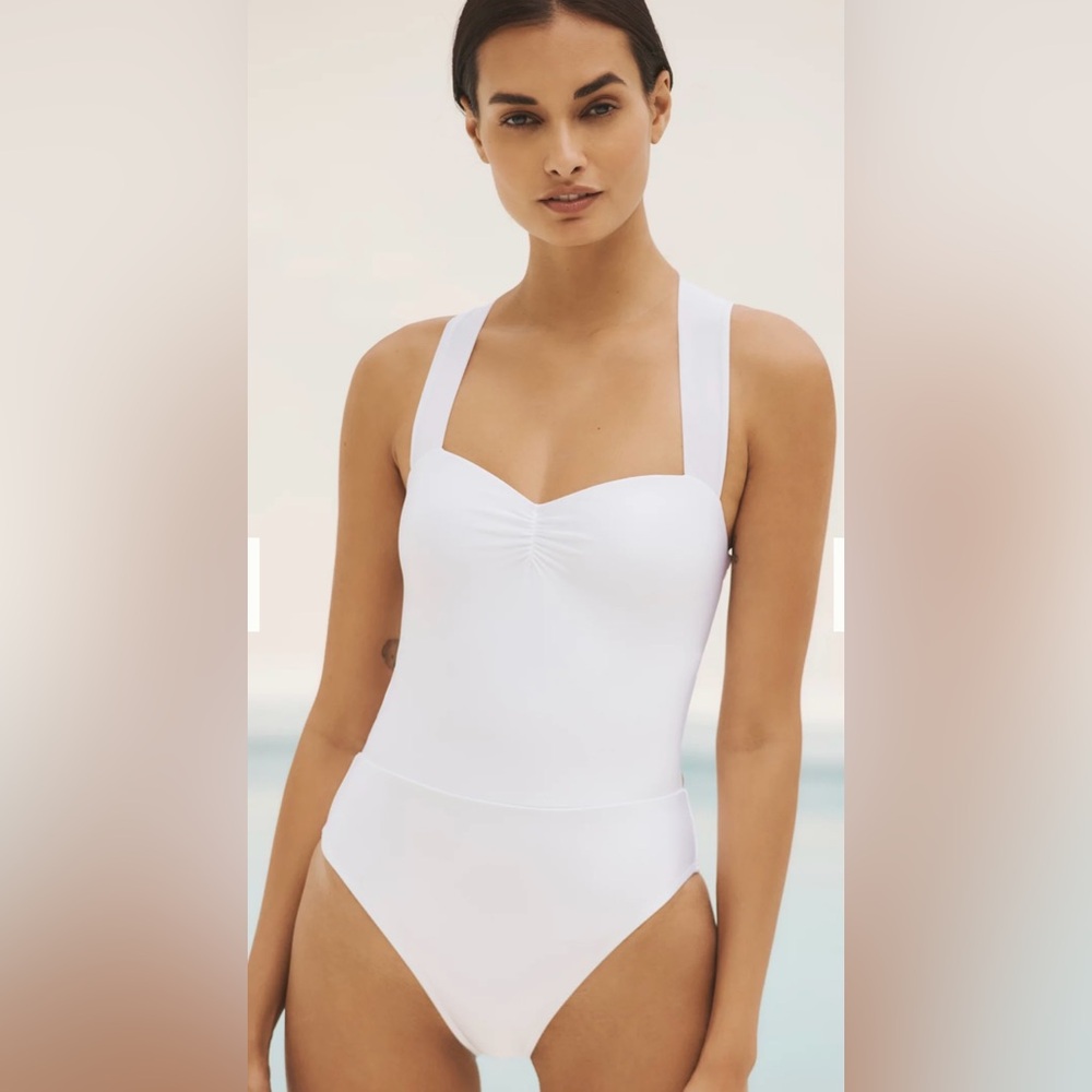 Dippin' Daisy's Happy Wife One-Piece Swimsuit NWT size medium tie back